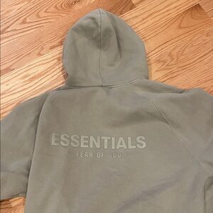 Fear of God Essentials Olive Hoodie